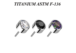 Вставка из титана Ti Metal с фианитом