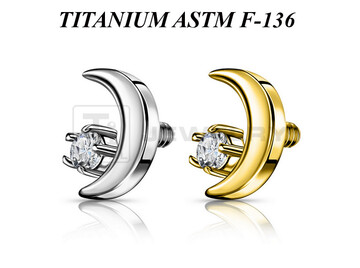 Накрутка из титана Ti Metal звездный полумесяц