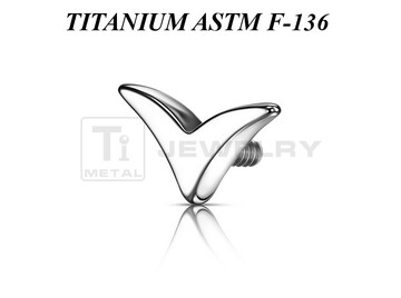 Накрутка из титана Ti Metal птичка