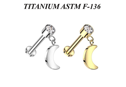 Лабрет из титана анивия