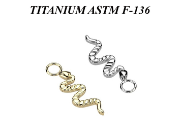 Подвеска из титана змея