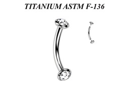 Микробанан из титана с кристаллами Микробанан из титана с кристаллами