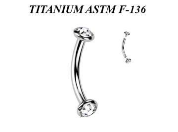 Микробанан из титана с кристаллами