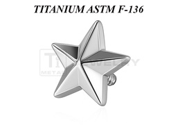 Накрутка из титана Ti Metal фигурная звезда Накрутка из титана Ti Metal фигурная звезда