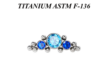 Кластер из титана Ti Metal лумина