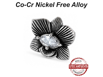 Вставка Steel and Silver орихидея