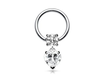 Кольцо кристальное сердце