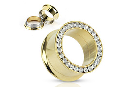 Тоннели золотые со стразами Тоннели золотые со стразами