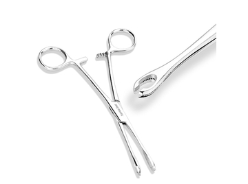 Зажим для пирсинга круглый с прорезью мини