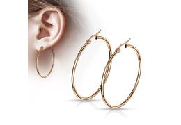 Серьги кольца в розовом золоте, пара Серьги кольца в розовом золоте, пара