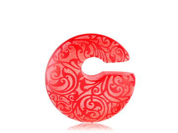 Подвесы красные с гравировкой, пара