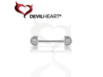 Украшение для груди Devil Heart с Premium Zirconia