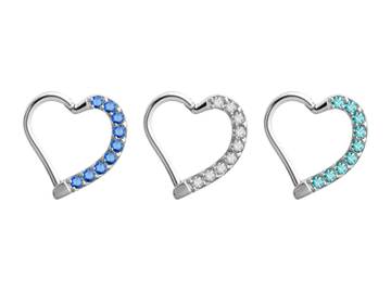 Кликер сердце с кристаллами, левый