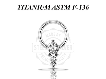 Кольцо из титана с премиальными кристаллами