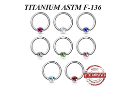 Кольцо из титана Steel and Silver с премиальным кристаллом Кольцо из титана Steel and Silver с премиальным кристаллом