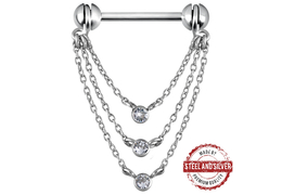 Украшение для груди Steel and Silver с подвесками