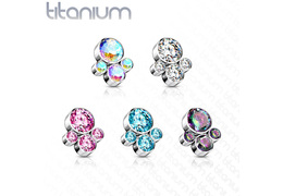 Кластер из титана со стразами