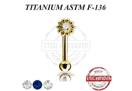 Микробанан Steel and Silver с золотым покрытием и Premium Zirconia Микробанан Steel and Silver с золотым покрытием и Premium Zirconia