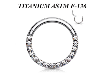 Кликер из титана Ti Metal с фианитами