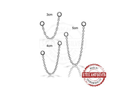 Цепочка для пирсинга Steel and Silver стальная