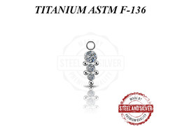 Подвеска Steel and Silver кластером Premium Zirconia