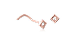 Нострил золотым покрытием и стразом