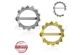 Кликер для груди Steel and Silver лотос