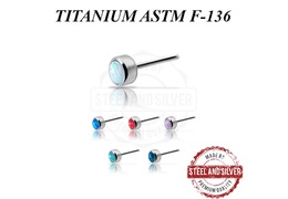 Вставка титановая Steel and Silver с опалом