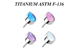 Вставка из титана опаловая капля