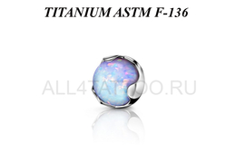 Накрутка из титана Ti Metal опал в лапках