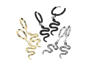 Серьги змейка