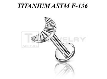 Лабрет из титана Ti Metal акрукс