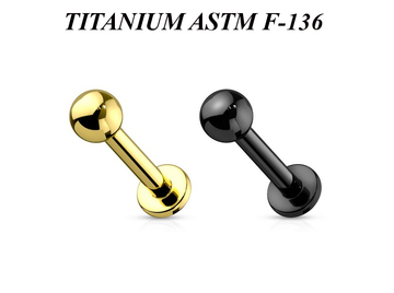 Лабрет из титана Ti Metal с pvd покрытием