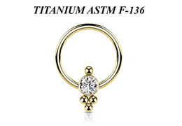 Кольцо из титана Ti Metal с фианитом